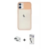 MARSİLYAN™- iPhone 11 Kılıf Vadi Çizgi - Şeffaf Uv Polymer Nano Ekran Koruyucu + Pers Alüminyum Kamera Lens - YL