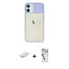 MARSİLYAN™- iPhone 11 Kılıf Vadi Çizgi - Şeffaf Uv Polymer Nano Ekran Koruyucu + Renkli Kamera Lens Koruma Cam - YL