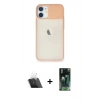 MARSİLYAN™- iPhone 11 Kılıf Vadi Çizgi - Siyah 360 Mat Full Body Arka Koruyucu + Kamera Lens Koruma Cam - SF