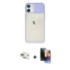 MARSİLYAN™- iPhone 11 Kılıf Vadi Çizgi - Siyah 3D Antistatik Mat Seramik Nano Ekran Koruyucu + Pers Alüminyum Kamera Lens - GD