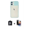 MARSİLYAN™- iPhone 11 Kılıf Vadi Çizgi - Siyah 3D Antistatik Mat Seramik Nano Ekran Koruyucu + PVD Metal Kamera Lens - MI