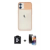 MARSİLYAN™- iPhone 11 Kılıf Vadi Çizgi - Siyah 3D Antistatik Mat Seramik Nano Ekran Koruyucu + PVD Metal Kamera Lens - MI