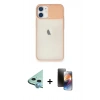 MARSİLYAN™- iPhone 11 Kılıf Vadi Çizgi - Siyah 3D Antistatik Mat Seramik Nano Ekran Koruyucu + Raze Metal Kamera Lens - MI