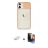 MARSİLYAN™- iPhone 11 Kılıf Vadi Çizgi - Siyah 3D Antistatik Mat Seramik Nano Ekran Koruyucu + Renkli Kamera Lens Koruma Cam - SI