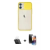 MARSİLYAN™- iPhone 11 Kılıf Vadi Çizgi - Siyah 3D Antistatik Mat Seramik Nano Ekran Koruyucu + Şeffaf Kamera Lens Koruma Cam