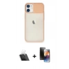 MARSİLYAN™- iPhone 11 Kılıf Vadi Çizgi - Siyah 3D Antistatik Mat Seramik Nano Ekran Koruyucu + Şeffaf Kamera Lens Koruma Cam