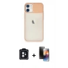 MARSİLYAN™- iPhone 11 Kılıf Vadi Çizgi - Siyah 3D Antistatik Mat Seramik Nano Ekran Koruyucu + Siyah PVD Metal Kamera Lens