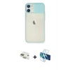 MARSİLYAN™- iPhone 11 Kılıf Vadi Çizgi - Siyah 3D Antistatik Seramik Nano Ekran Koruyucu + Pers Alüminyum Kamera Lens - GD