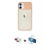 MARSİLYAN™- iPhone 11 Kılıf Vadi Çizgi - Siyah 3D Antistatik Seramik Nano Ekran Koruyucu + Pers Alüminyum Kamera Lens - KI