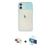 MARSİLYAN™- iPhone 11 Kılıf Vadi Çizgi - Siyah 3D Antistatik Seramik Nano Ekran Koruyucu + Pers Alüminyum Kamera Lens - KI