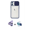 MARSİLYAN™- iPhone 11 Kılıf Vadi Çizgi - Siyah 3D Antistatik Seramik Nano Ekran Koruyucu + Raze Metal Kamera Lens - MR