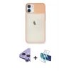 MARSİLYAN™- iPhone 11 Kılıf Vadi Çizgi - Siyah 3D Antistatik Seramik Nano Ekran Koruyucu + Raze Metal Kamera Lens - MR