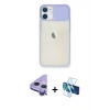 MARSİLYAN™- iPhone 11 Kılıf Vadi Çizgi - Siyah 3D Antistatik Seramik Nano Ekran Koruyucu + Raze Metal Kamera Lens - MR
