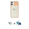 MARSİLYAN™- iPhone 11 Kılıf Vadi Çizgi - Siyah 3D Antistatik Seramik Nano Ekran Koruyucu + Pers Alüminyum Kamera Lens - YL