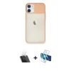MARSİLYAN™- iPhone 11 Kılıf Vadi Çizgi - Siyah 3D Antistatik Seramik Nano Ekran Koruyucu + Şeffaf Kamera Lens Koruma Cam