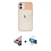 MARSİLYAN™- iPhone 11 Kılıf Vadi Çizgi - Siyah 3D Antistatik Seramik Nano Ekran Koruyucu + Raze Metal Kamera Lens - SH