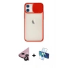 MARSİLYAN™- iPhone 11 Kılıf Vadi Çizgi - Siyah 3D Antistatik Seramik Nano Ekran Koruyucu + Raze Metal Kamera Lens - SH
