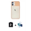 MARSİLYAN™- iPhone 11 Kılıf Vadi Çizgi - Siyah 3D Antistatik Seramik Nano Ekran Koruyucu + PVD Metal Kamera Lens - TU