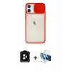 MARSİLYAN™- iPhone 11 Kılıf Vadi Çizgi - Siyah 3D Antistatik Seramik Nano Ekran Koruyucu + PVD Metal Kamera Lens - TU