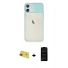 MARSİLYAN™- iPhone 11 Kılıf Vadi Çizgi - Siyah 6D Antistatik Mat Seramik Hayalet Nano Ekran Koruyucu + Rainbow Kamera Lens Koruma Cam - KI
