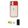 MARSİLYAN™- iPhone 11 Kılıf Vadi Çizgi - Siyah 6D Antistatik Mat Seramik Hayalet Nano Ekran Koruyucu + Rainbow Kamera Lens Koruma Cam - KI