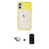 MARSİLYAN™- iPhone 11 Kılıf Vadi Çizgi - Siyah 6D Antistatik Mat Seramik Hayalet Nano Ekran Koruyucu + Pers Alüminyum Kamera Lens - LT