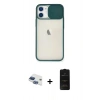 MARSİLYAN™- iPhone 11 Kılıf Vadi Çizgi - Siyah 6D Antistatik Mat Seramik Hayalet Nano Ekran Koruyucu + Pers Alüminyum Kamera Lens - LT