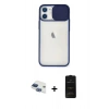 MARSİLYAN™- iPhone 11 Kılıf Vadi Çizgi - Siyah 6D Antistatik Mat Seramik Hayalet Nano Ekran Koruyucu + Pers Alüminyum Kamera Lens - LT