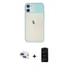 MARSİLYAN™- iPhone 11 Kılıf Vadi Çizgi - Siyah 6D Antistatik Mat Seramik Hayalet Nano Ekran Koruyucu + Pers Alüminyum Kamera Lens - LT
