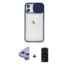 MARSİLYAN™- iPhone 11 Kılıf Vadi Çizgi - Siyah 6D Antistatik Mat Seramik Hayalet Nano Ekran Koruyucu + Raze Metal Kamera Lens - MR