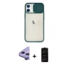 MARSİLYAN™- iPhone 11 Kılıf Vadi Çizgi - Siyah 6D Antistatik Mat Seramik Hayalet Nano Ekran Koruyucu + Raze Metal Kamera Lens - MR