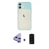 MARSİLYAN™- iPhone 11 Kılıf Vadi Çizgi - Siyah 6D Antistatik Mat Seramik Hayalet Nano Ekran Koruyucu + Raze Metal Kamera Lens - MR