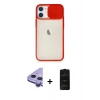 MARSİLYAN™- iPhone 11 Kılıf Vadi Çizgi - Siyah 6D Antistatik Mat Seramik Hayalet Nano Ekran Koruyucu + Raze Metal Kamera Lens - MR