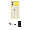 MARSİLYAN™- iPhone 11 Kılıf Vadi Çizgi - Siyah 6D Antistatik Mat Seramik Hayalet Nano Ekran Koruyucu + Pers Alüminyum Kamera Lens - KI