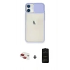 MARSİLYAN™- iPhone 11 Kılıf Vadi Çizgi - Siyah 6D Antistatik Mat Seramik Hayalet Nano Ekran Koruyucu + Pers Alüminyum Kamera Lens - KI