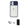 MARSİLYAN™- iPhone 11 Kılıf Vadi Çizgi - Siyah 6D Antistatik Mat Seramik Hayalet Nano Ekran Koruyucu + Pers Alüminyum Kamera Lens - GI