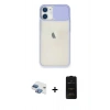 MARSİLYAN™- iPhone 11 Kılıf Vadi Çizgi - Siyah 6D Antistatik Mat Seramik Hayalet Nano Ekran Koruyucu + Pers Alüminyum Kamera Lens - GI