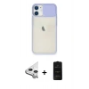 MARSİLYAN™- iPhone 11 Kılıf Vadi Çizgi - Siyah 6D Antistatik Mat Seramik Hayalet Nano Ekran Koruyucu + Raze Metal Kamera Lens - GS