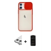 MARSİLYAN™- iPhone 11 Kılıf Vadi Çizgi - Siyah 6D Antistatik Mat Seramik Hayalet Nano Ekran Koruyucu + Raze Metal Kamera Lens - GS