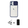 MARSİLYAN™- iPhone 11 Kılıf Vadi Çizgi - Siyah 6D Antistatik Mat Seramik Hayalet Nano Ekran Koruyucu + Raze Metal Kamera Lens - GS