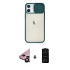 MARSİLYAN™- iPhone 11 Kılıf Vadi Çizgi - Siyah 6D Antistatik Mat Seramik Hayalet Nano Ekran Koruyucu + Raze Metal Kamera Lens - SH