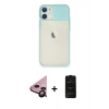 MARSİLYAN™- iPhone 11 Kılıf Vadi Çizgi - Siyah 6D Antistatik Mat Seramik Hayalet Nano Ekran Koruyucu + Raze Metal Kamera Lens - SH