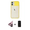 MARSİLYAN™- iPhone 11 Kılıf Vadi Çizgi - Siyah 6D Antistatik Mat Seramik Hayalet Nano Ekran Koruyucu + Raze Metal Kamera Lens - SH
