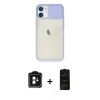 MARSİLYAN™- iPhone 11 Kılıf Vadi Çizgi - Siyah 6D Antistatik Mat Seramik Hayalet Nano Ekran Koruyucu + PVD Metal Kamera Lens - YL