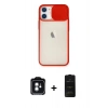 MARSİLYAN™- iPhone 11 Kılıf Vadi Çizgi - Siyah 6D Antistatik Mat Seramik Hayalet Nano Ekran Koruyucu + PVD Metal Kamera Lens - YL