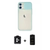 MARSİLYAN™- iPhone 11 Kılıf Vadi Çizgi - Siyah 6D Antistatik Mat Seramik Hayalet Nano Ekran Koruyucu + PVD Metal Kamera Lens - YL