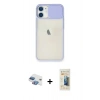 MARSİLYAN™- iPhone 11 Kılıf Vadi Çizgi - Siyah 6D Mat Seramik Hayalet Nano Ekran Koruyucu + Pers Alüminyum Kamera Lens - GI