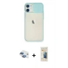 MARSİLYAN™- iPhone 11 Kılıf Vadi Çizgi - Siyah 6D Mat Seramik Hayalet Nano Ekran Koruyucu + Pers Alüminyum Kamera Lens - GI