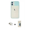 MARSİLYAN™- iPhone 11 Kılıf Vadi Çizgi - Siyah 6D Mat Seramik Hayalet Nano Ekran Koruyucu + Pers Alüminyum Kamera Lens - GD