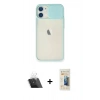 MARSİLYAN™- iPhone 11 Kılıf Vadi Çizgi - Siyah 6D Mat Seramik Hayalet Nano Ekran Koruyucu + Kamera Lens Koruma Cam - SF